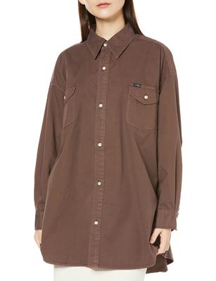 Lee Oficiální dámská košile oversized, jedna velikost, LL1374-668, Hnědá,