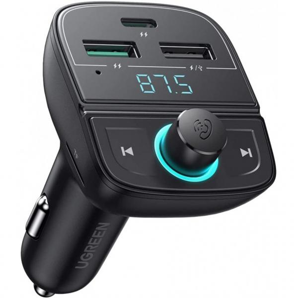 Schwarz Fm Transmitter Mp3 Bluetooth 5.0 Autoladegerät 3X Usb Tf Microsd - Bild 4