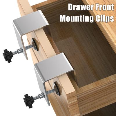Cabinet Installation Clamp Stainless Steel Drawer Fixing Clip Adjustable Cabinet Hardware Jig Portable Front Drawer Tool