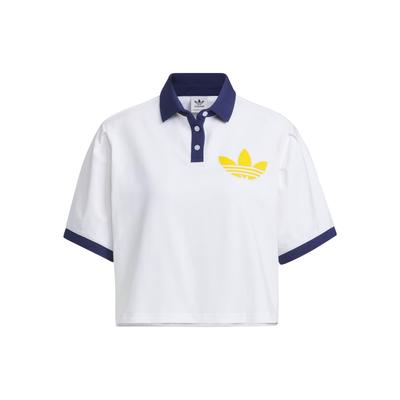 Originals Trefoil Varct Polo Shirt With Logo Patchwork Women Tops White IU4768
