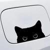 Car Sticker Cartoon Cat Sticker Black Cat With Big Eyes Vinyl Decoration Sticker Car Styling Cover Waterproof Car Accessories