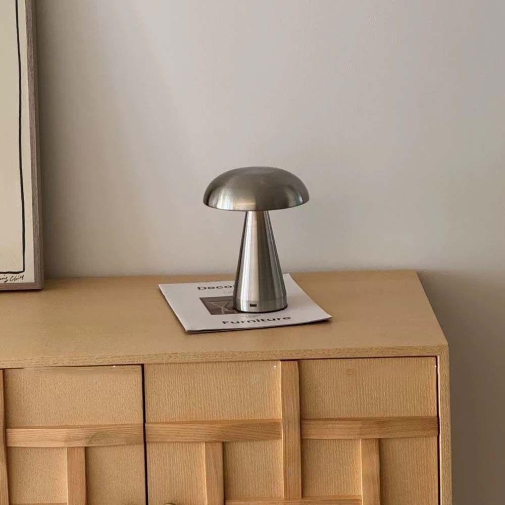 Touch Sensor Table Lamp Rechargeable Desk Lamp Modern Mushroom Night Light  Home Decor