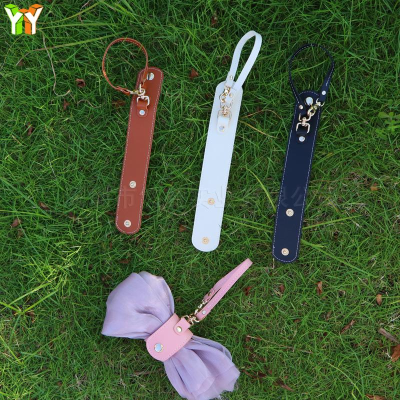 Spot PU Leather Waist-Hanging Lanyard for Gloves, Scarf, and Towel