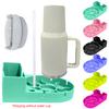 Stazione di Asciugatura per Bicchieri in Silicone Antiscivolo Portabottiglie Filtro Acqua Stand Drenante per Bottiglie Sportive per Tappo Cannuccia Tazza Stanley
