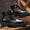 Big Brand Autumn Mid-band Boots Men's Thick-soled Heightening Martin Boots Men's and Women's Boots