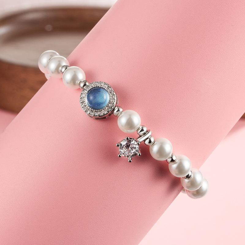 Exquisite Fashion Zircon Bead Pearls Beads Bracelet for Ladies