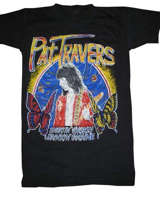 

VTG 1980’s Pat Travers tour Concert music PA074 FREE SHIPPING Unisex T-Shirt XL