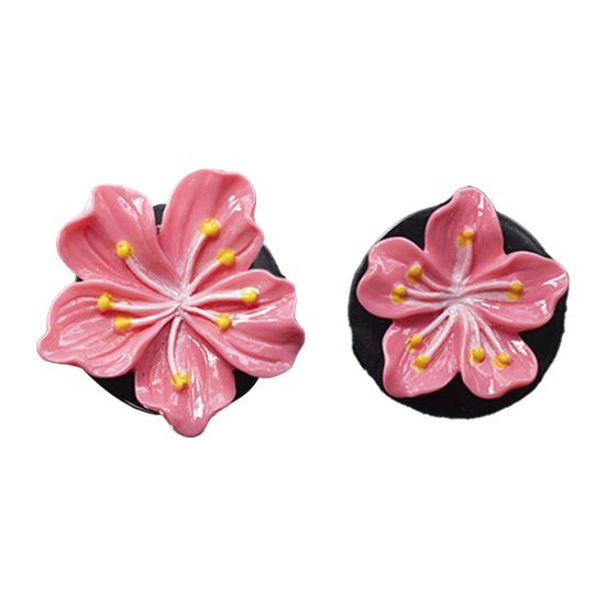 1 Pair Flower Air Vent Clip Peach Blossom Air Conditioning Outlet Clip for Women Girls Cute Car Air Freshener Decor for Interior Accessories