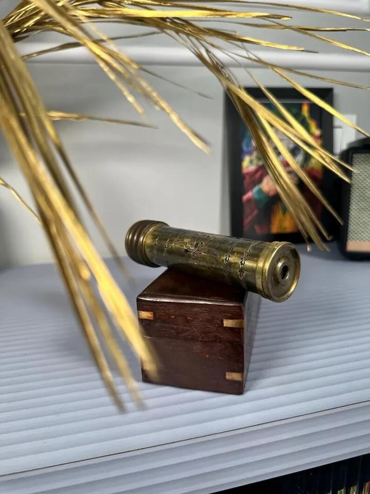 Brass Kaleidoscope with Wooden Box – Classic | Unique Gift for Christmas