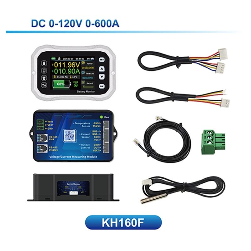 Neuer KH140F Batteriemonitor 0-120V Spannungs- und Stromtester Wohnmobile Batterie VA Coulomb-Zähler für Auto LKW Motorrad