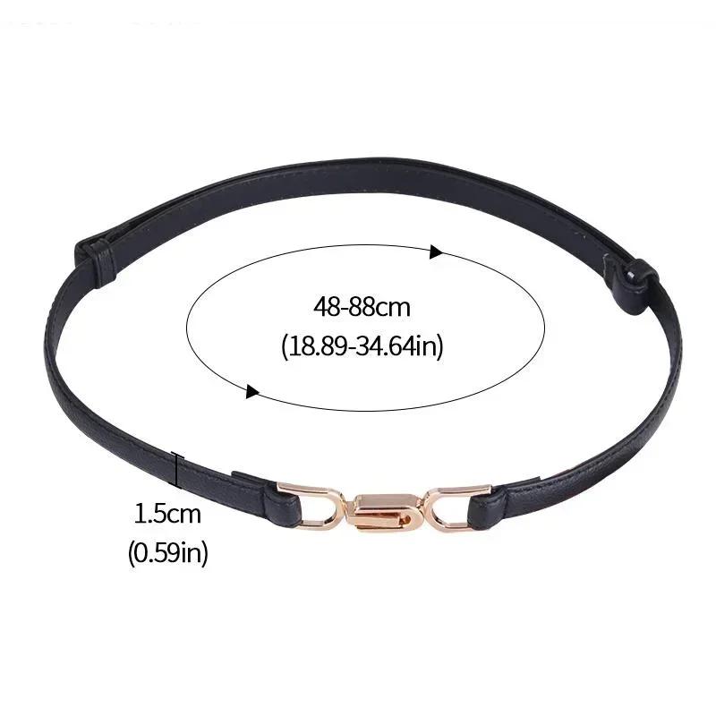 Fashionable Style Solid Color Women's Adjustable Leather Dress Sweater Belt Slimming Women's Belt