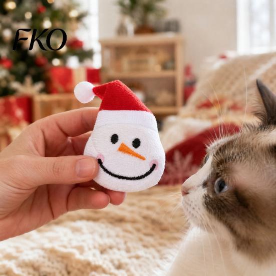 Plush Toys for Cats Christmas Catnip Toy, Santa Tree Snowman Penguin with Natural Catnip, Holiday Kicker Scratch-resistant Cat Toy Kitten