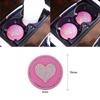 2pcs Car Coaster Diamond Heart Shape Water Cup Bottle Holder Anti-slip Pad Silica Gel Waterproof Mat Car Interior