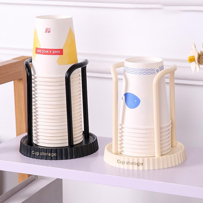 Simple Paper Cup Holder Household Disposable Cup Storage Rack Multifunctional Desktop Coffee and Milk Tea Cup Shelf Cup Picker