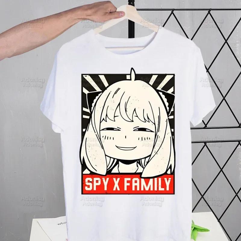 Japanese Anime Spy X Family Anya T Shirt Men Retro Washed Tops Tees Harajuku Tshirt Streetwear Hip Hop Male T-shirts