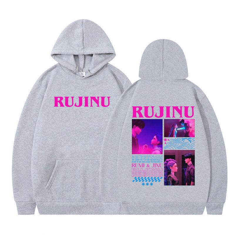 KPop Demon Hunters Huntrix Saja Boys Rujinu Aestheticshoodie Men Women Fashion Pullover Long Sleeves Loose Casual Sweatshirt Top