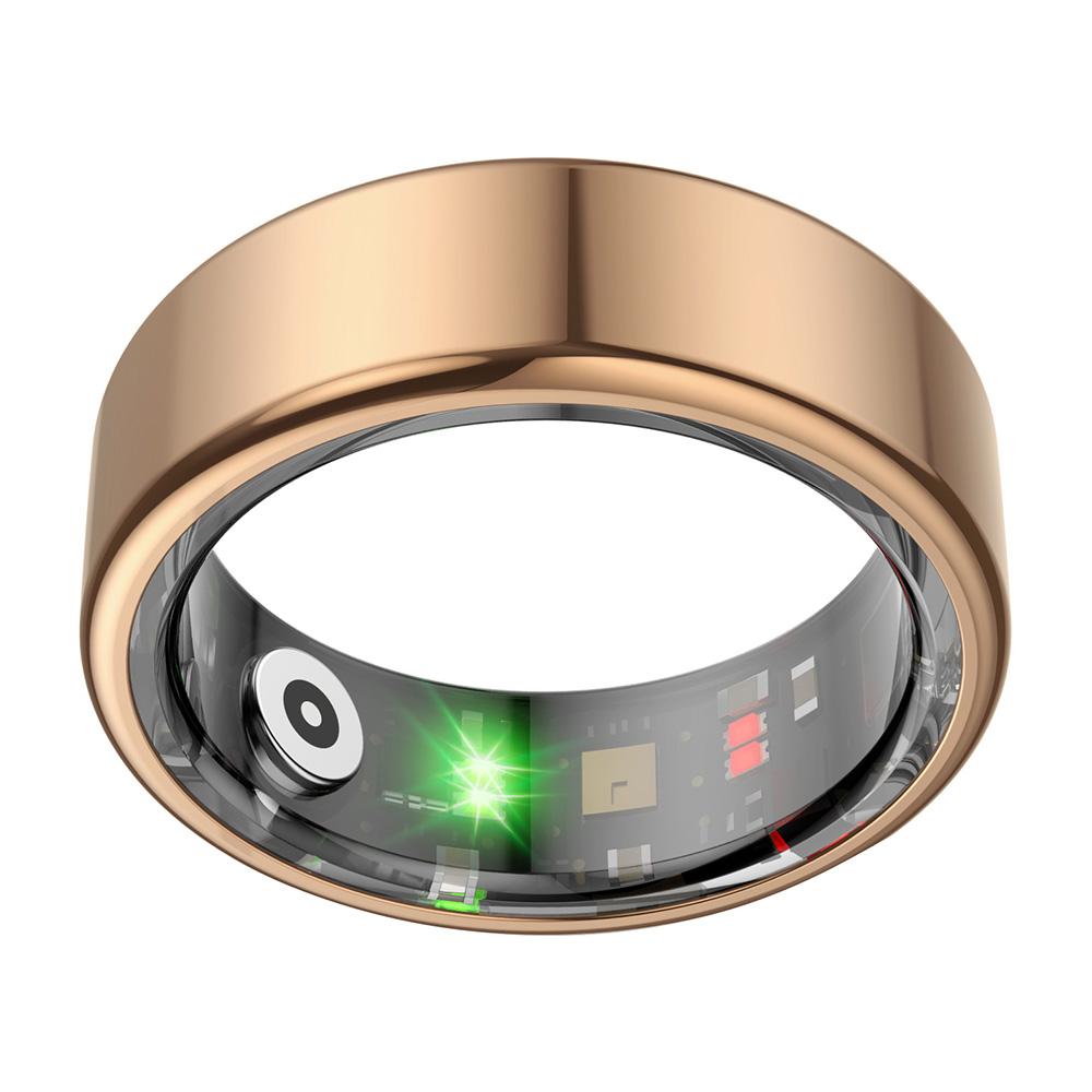 

S9Ring Health Monitoring Metal Smart Ring Multifunction Bluetooth-compatible Finger Ring Gold/Size 10