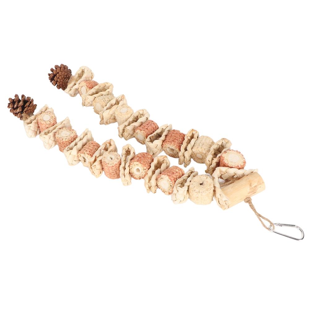 Vogel Kauspielzeug Schnabel Schleifen Langeweile Abbau Maiskolben Kiefernzapfen Vogel Beißspielzeug für Mittelgroß