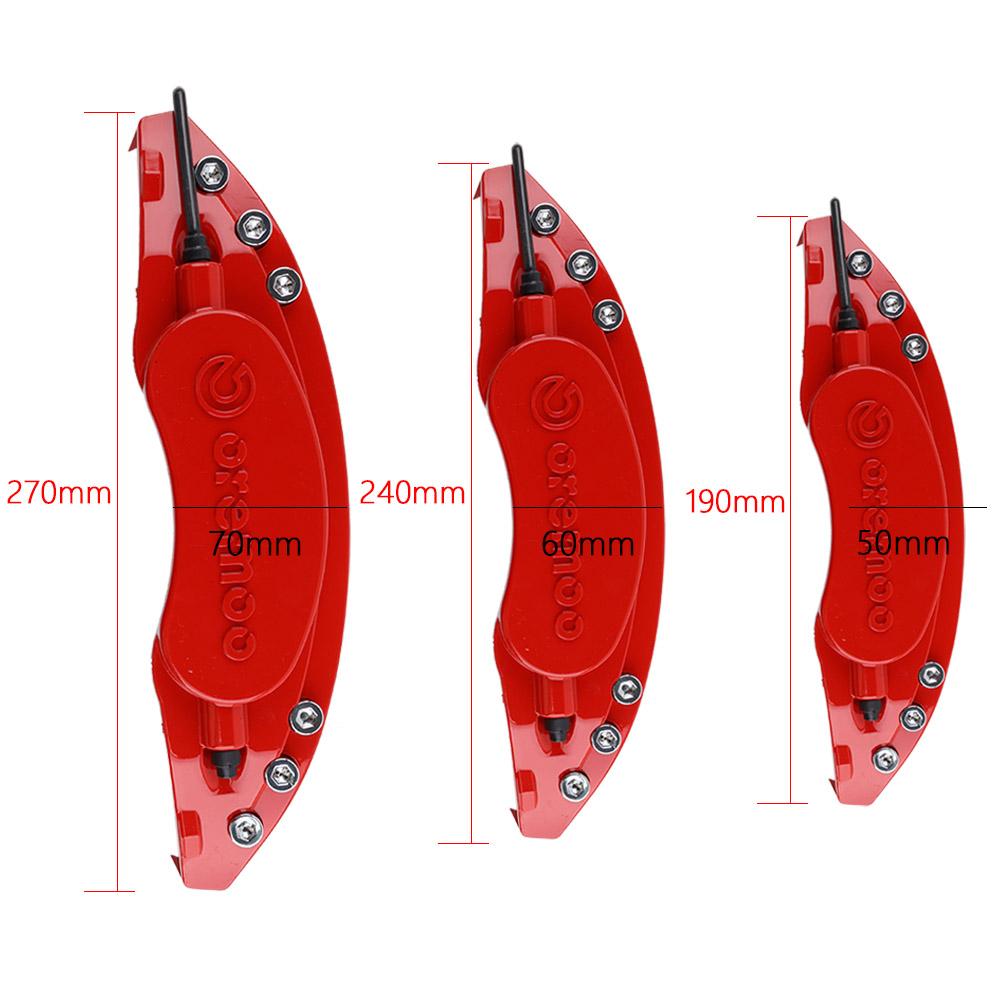 2 τμχ ABS πλαστικό κάλυμμα δαγκάνας φρένων ανθεκτικό στην τήξη Ασημένιο λογότυπο χρωμίου για Mercedes Benz AMG GLK GLA ABCE