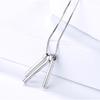 S925 Sterling Silver Ethnic Style Line-Shaped Tassel Micro-Inlaid Necklace Simple All-Match Clavicle Chain Female Necklace Korean Style