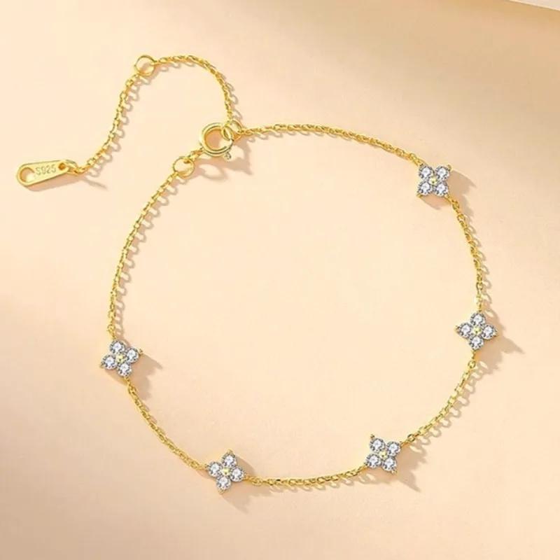 100% Solid 925 Silver Metal Bracelets for Women Men Adjustable Beads Handmade Simple Birthday Christmas Gift