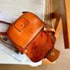 Johnature Retro Versatile Saddle Bag High End Shoulder Crossbody Bags Handmade Genuine Leather Women's Bag