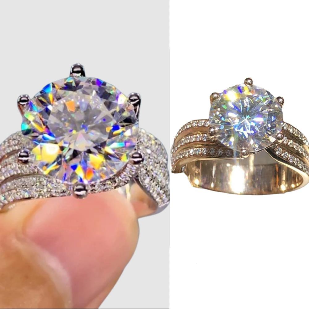 New Fashion Luxury Sparkling Twisted Metal Inlaid Zircon Ring for Women's Daily Wear To Receptions Suitable for Wedding Banquets