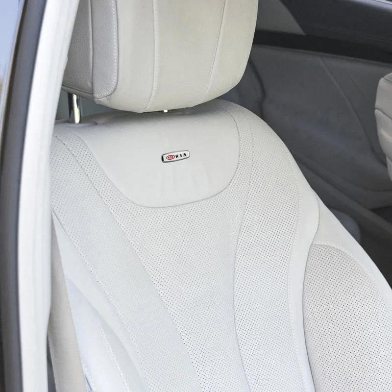Metal Car Logo Buckle Seat Auto Sticker for KIA RIO K2 K3 K5 Pegas Sportage Sorento Soul Optima Forte Borrego Ceed Cerato Carens Xmwcj44
