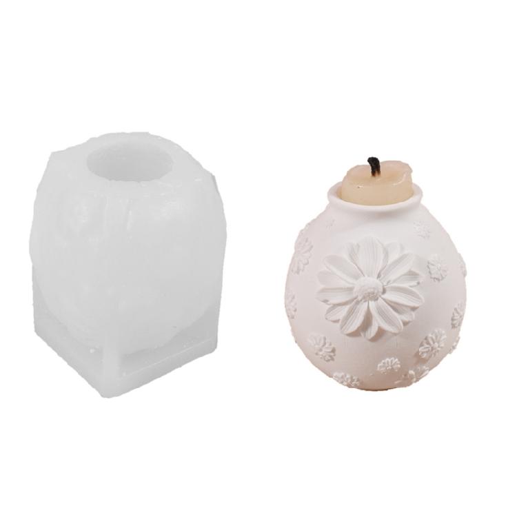 Multipurpose Silicone Vase Molds Floral Carving Silicone Candlestick Mould For Handmade Vase Home Decoration Resin Art
