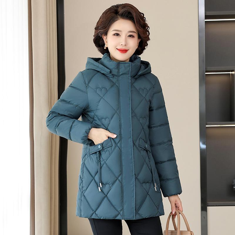 Modern Style, Middle-aged and Elderly Women's Winter Cotton Jacket, New Style, Wide Wife's Autumn and Winter Coat, Thickened