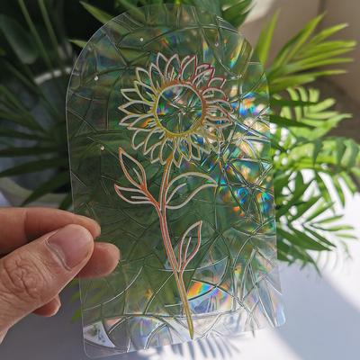 Naklejki na szkło elektrostatyczne z PVC Sun Catcher na okno Zabawne naklejki na ścianę Sun Catcher Rainbow Prisms Naklejki na światło słoneczne