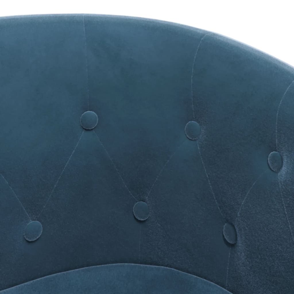 Club Chair with Footstool Dark Blue Velvet