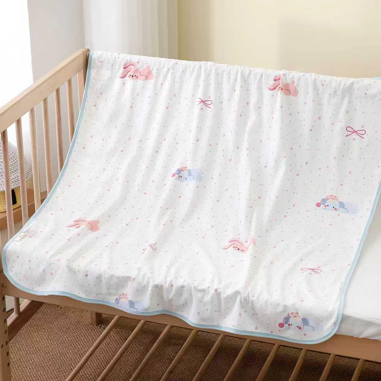Newborn Cotton Baby Swaddle Blanket: Single Layer, Printed, Anti-Startle Design Single Layer Cotton 90*90cm