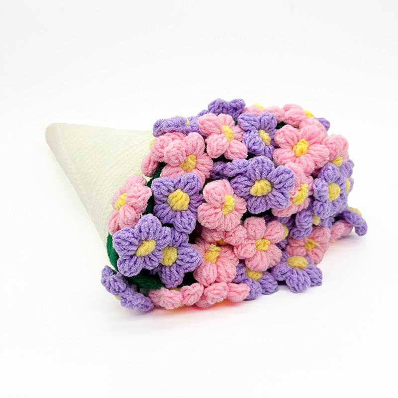 DIY Crocheted Blanket Finished Products Knitted Flower Bouquet Blankets Handmade Knitted Sofa Throw Blanket for Home Decor Gift