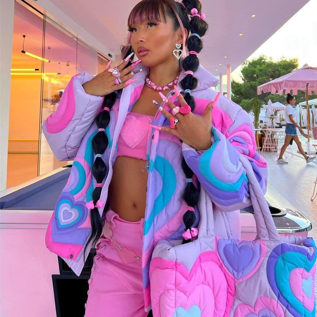 Y2K Love Loose Women's Autumn and Winter Jacket Coat Parker Heavy Cotton Lining Mid Winter Fur Coat Women's Long Warm Keeping Women's  Jacket M-6XL