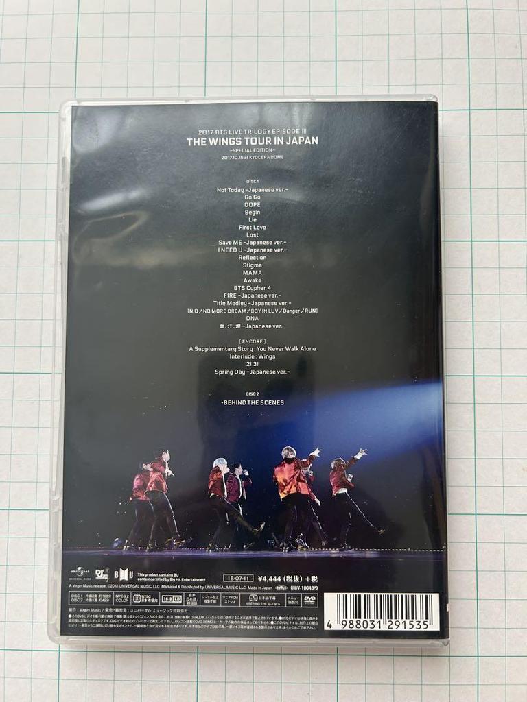 [USED] BTS THE WINGS TOUR IN JAPAN DVD