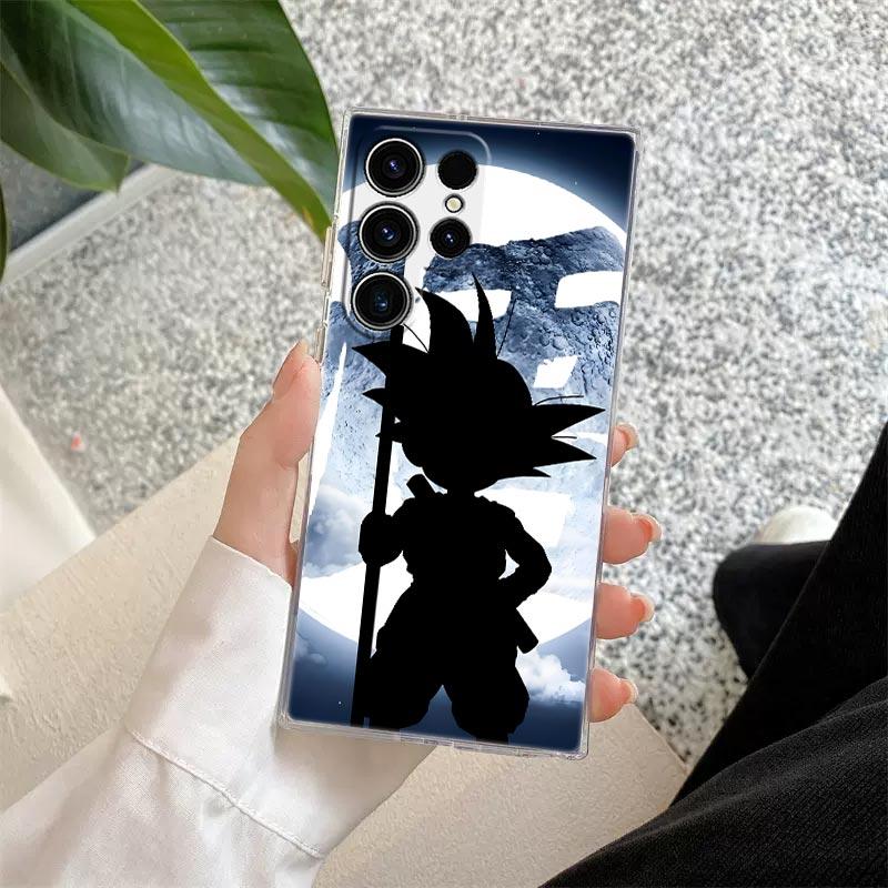 D-Dragon Ball Goku Logo S26 Ultra Case Coque For Samsung Galaxy S25 S26 S24 S23 Ultra S22 S20 Plus S21 FE A57 Clear Phone Cover