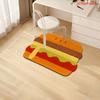 VIKAMA Hamburger Pattern Fun Shaped Doormat Welcome Mat Rug For Bedroom Carpet For Live Room  Non-slip Bathroom Mat Home Decor