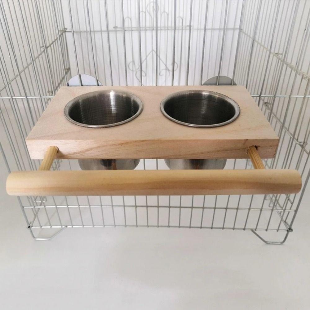 2 In 1 Bird Feeding Dish Cups Multifunctional Bird Food Cups Platform Hanging Feeder Bowls  Conures