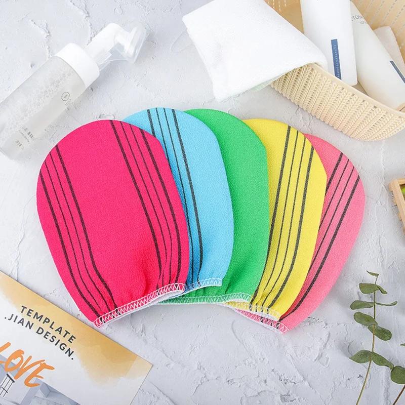 1pcs Durable Towel Korean Exfoliating Bath Washcloth Shower Spa Exfoliator Two-Sided Bath Glove Body Cleaning Tool