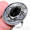 Black Spinel Gemstone Handmade 925 Sterling Silver Jewelry Ring Size 10
