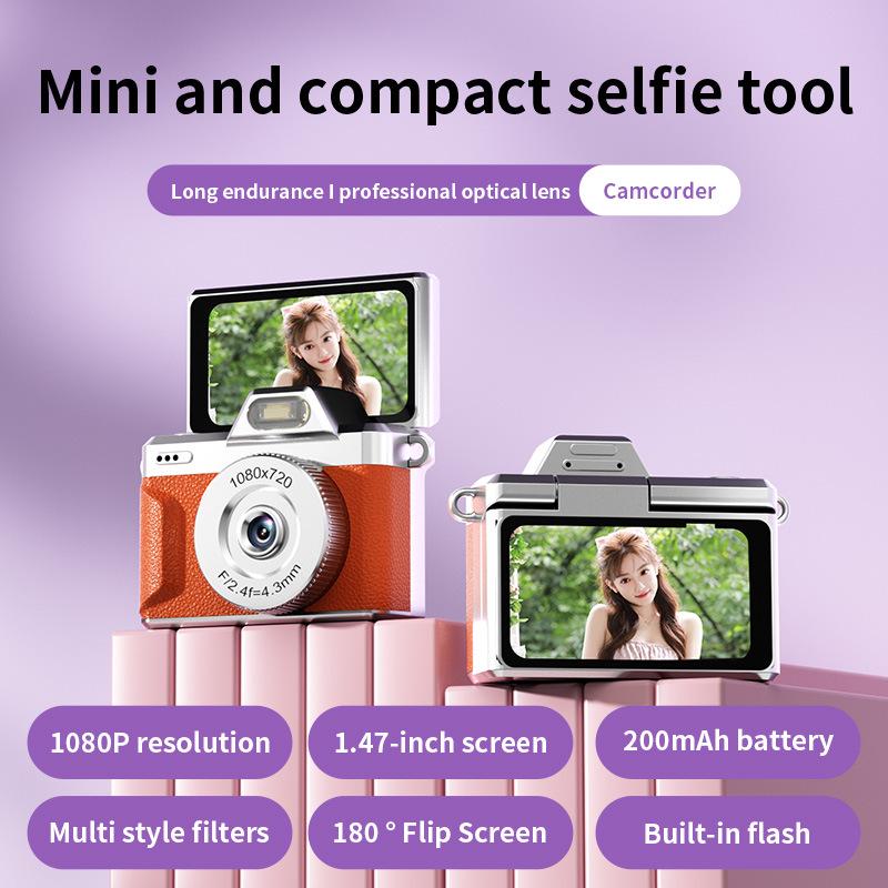 M37 Cross-flip Screen Compact HD Camera for Students and Party Selfies