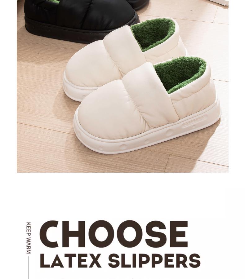 Women's and Men's Winter Non-Slip Thick Sole Cotton Slippers – Waterproof, Warm, Heel-Covering Indoor Shoes