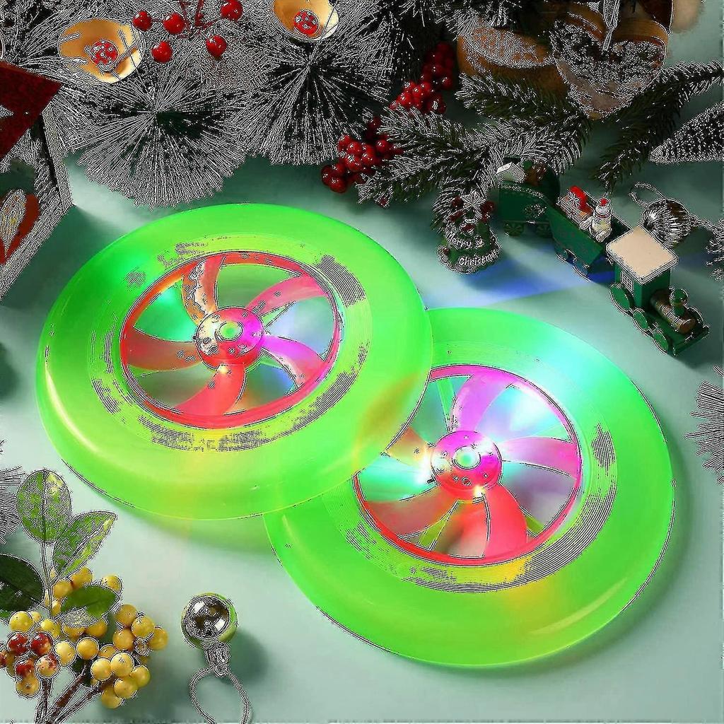 2 Stück Taschenlampe LED Hundescheibe Welpenscheiben Spielzeug Hundefliegscheiben Mit Langlebigem LED-Licht Mehrfarbige Fliegende Hundescheiben Spielzeug Welpen Interaktives Spielzeug