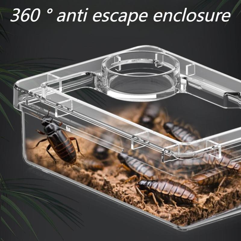 Reptilien Futterspender Eidechse Schildkröte Gecko Futter Napf Anti-Flucht Mehlwurm Kakerlake Zuchtbox Reptilien Futter Trink Zubehör