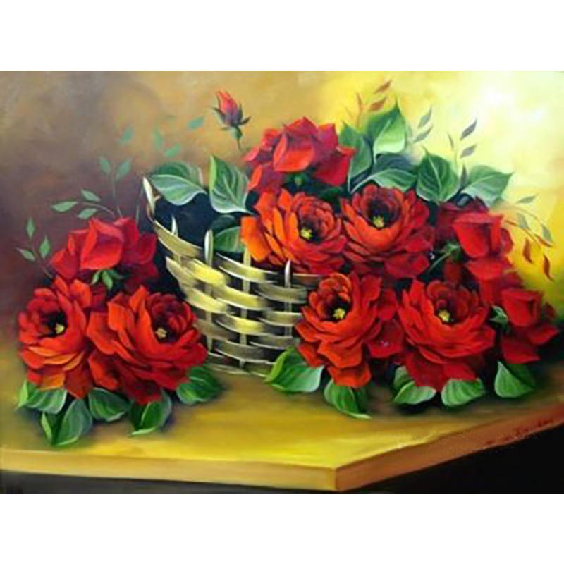 Diy Flower 5D Diamond Painting Full Round Drill Rose Resin Mosaic Diamond Embroidery Cross Stitch Kit Gift Wall Art Home Decor