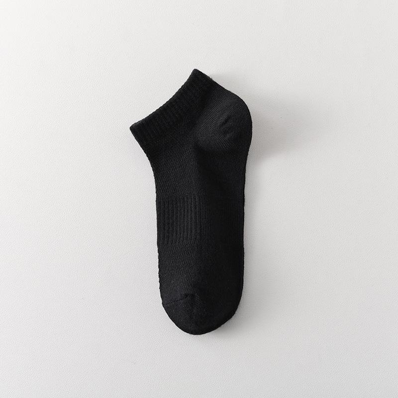 Men's Summer Lightweight Black, White and Gray Short Socks with Sweat Absorption and Mesh Ventilation for Comfortable Wearing
