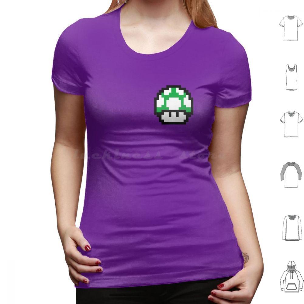 1up8 Bits T-Shirt Herren Damen Kinder 6XL 1up One Up Grün Spiel 8 Bits Retro-Spiel Retro-Pilz