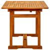 Vidaxl Garden Dining Table, (120-170)X80X75 Cm, Acacia Wood