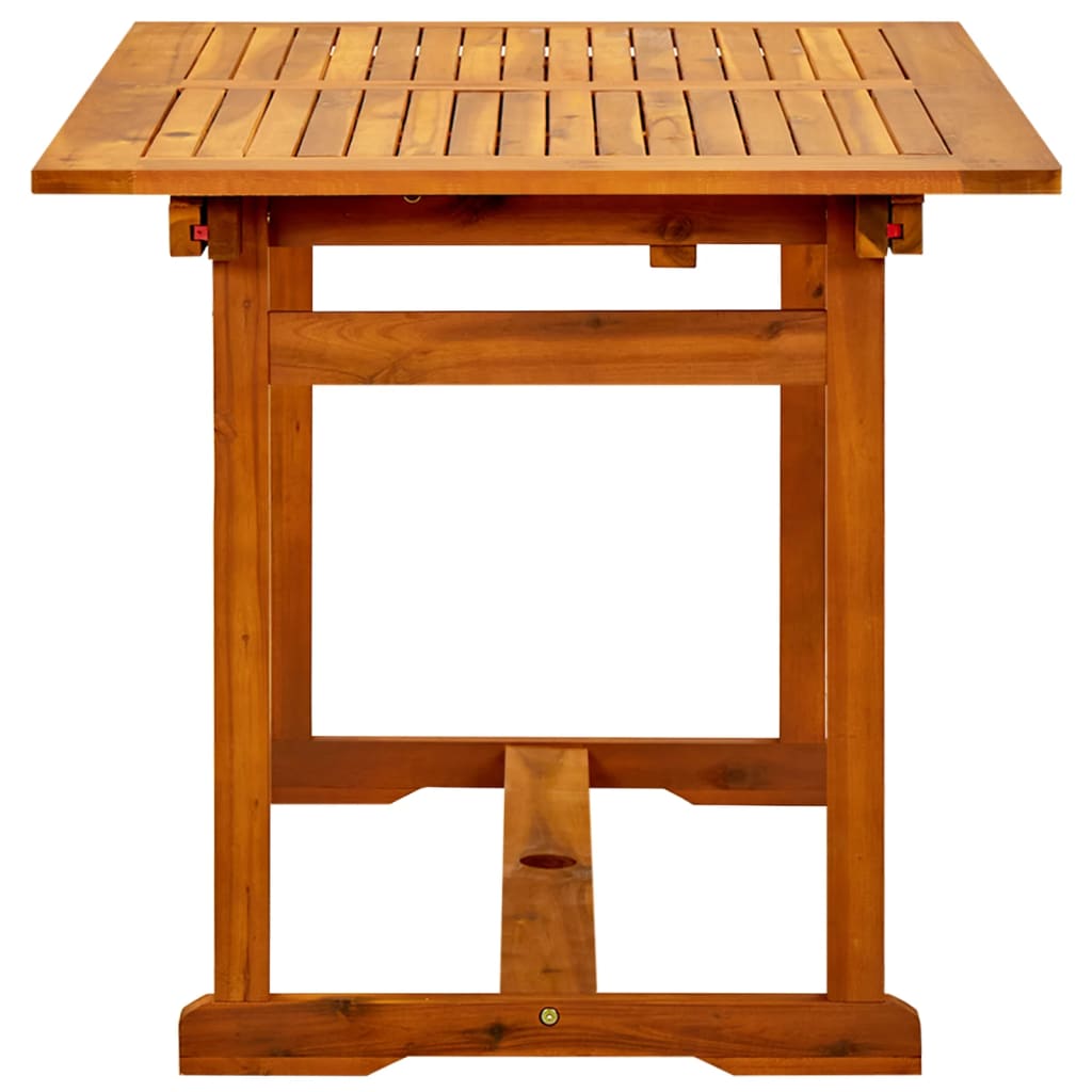 Vidaxl Garden Dining Table, (120-170)X80X75 Cm, Acacia Wood